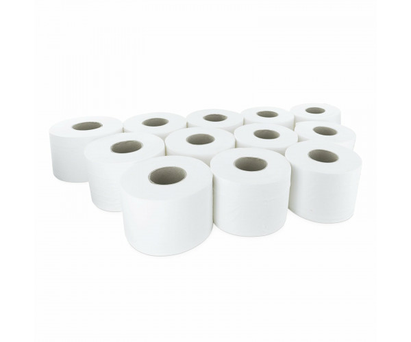 PAPIER HYGIENIQUE DOMESTIQUE BLANC OUATE 2 PLIS ECOLABEL