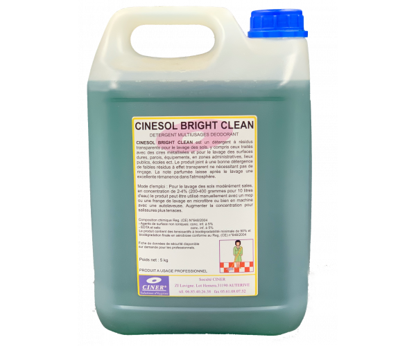 BRIGHT CLEAN détergent universel sols et surfaces