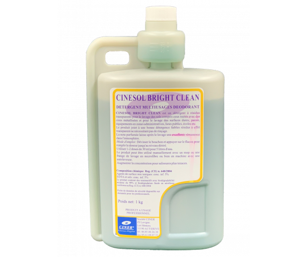 BRIGHT CLEAN – Détergent liquide universel sans rinçage pour sols et surfaces