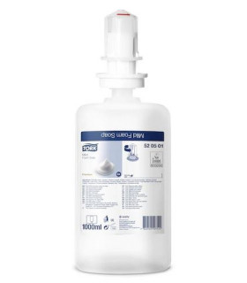 SAVON MAIN DOUX TORK 1 LITRE ECOLABEL MOUSSE  (2500 doses)  carton de 6 x 1l