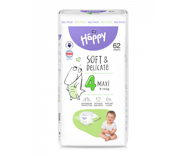 COUCHE T4 BB HAPPY SOFT ET DELICATE 8 à 14KG