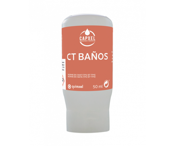 CAPXEL CT BAÑOS – Nettoyant désinfectant sanitaires – Carton 12 capsules 50 ml