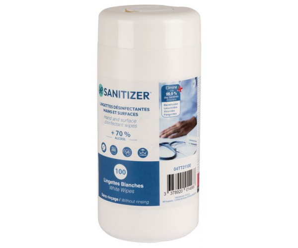 SANITIZER – Lingettes désinfectantes alimentaires x100 | CINER