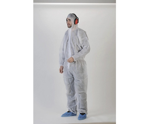 Combinaison de protection jetable blanche polypropylène – taille L