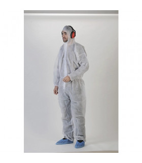 Combinaison de protection jetable blanche polypropylène – taille L