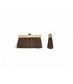 Balai Piassava 3 rangs avec douille – Semelle bois hêtre/hévéa 255 mm