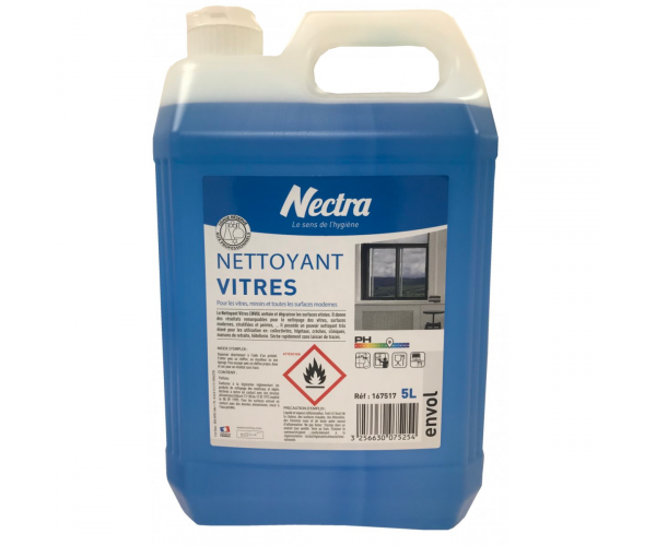 NETTOYANT VITRES ENVOL – Nettoyant dégraissant sans traces 5 L