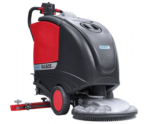 Autolaveuse Cleanfix RA505 IBCT professionnelle 51 cm. Rendement 2 100 m²/h, réservoirs 55/56 L, traction avant/arrière et dosag