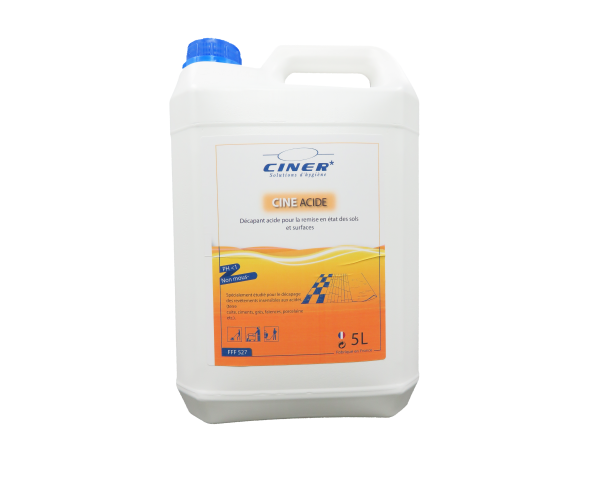 CINEACIDE – Détartrant acide non moussant pour terre cuite, ciment, grès (compatible inox)