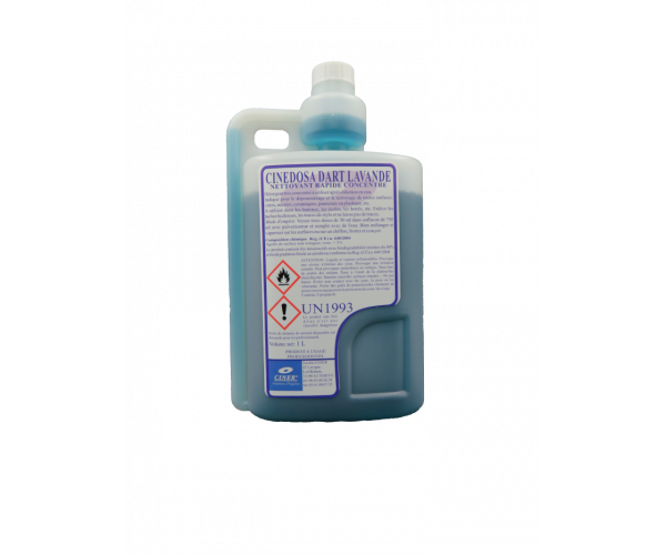 CINEDOSA.DART – Nettoyant rapide universel concentré 3× vitres, miroirs, bureaux